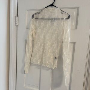 Sheer Lace Long Sleeve Top